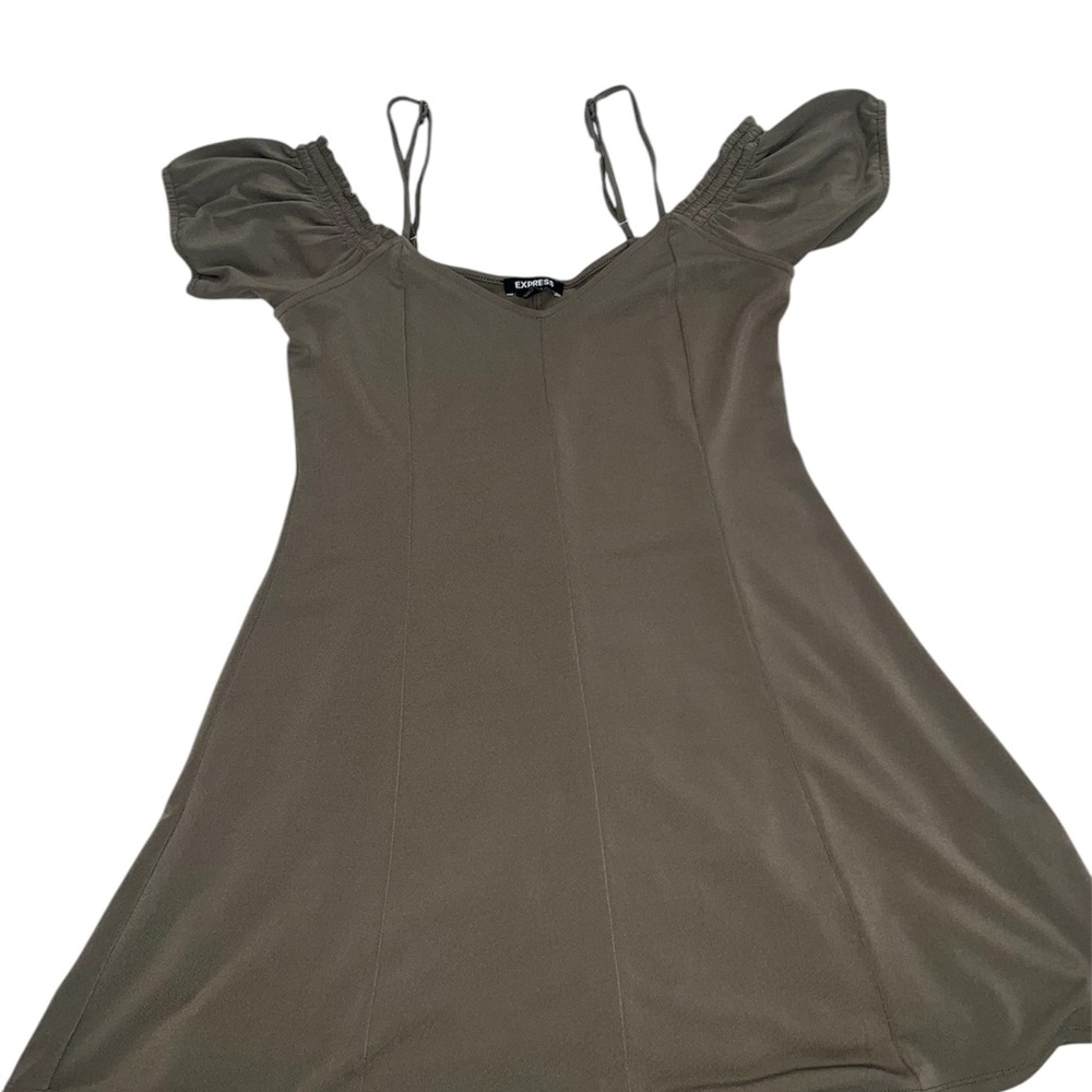 Elegant Olive Green Dress